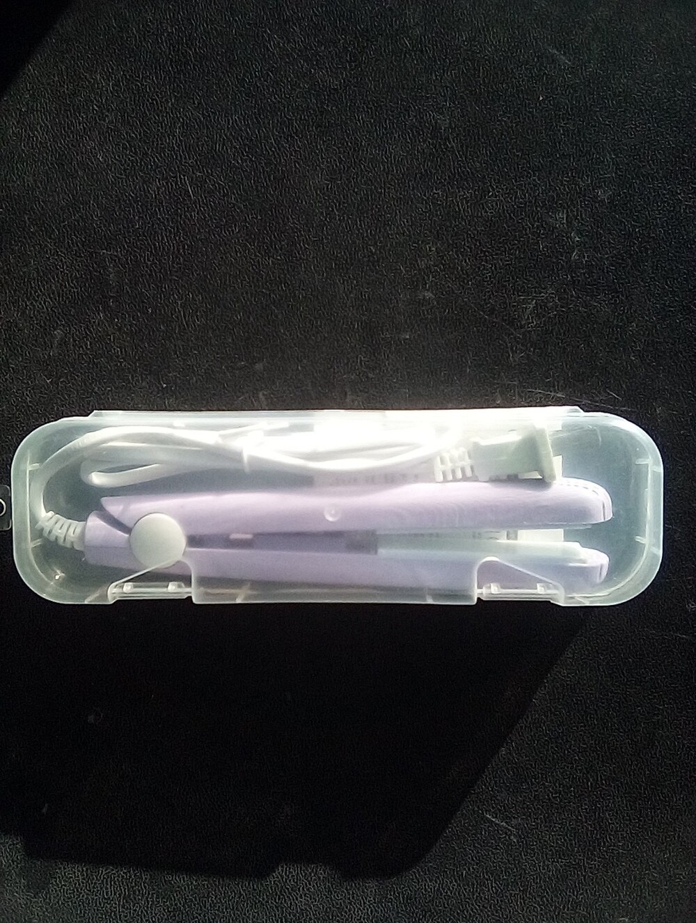 Purple Mini Hair Straightener with Travel Case